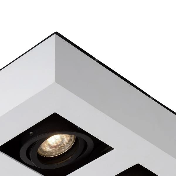 Lucide XIRAX - Spot plafond - LED Dim to warm - GU10 - 4x5W 2200K/3000K - Blanc - détail 2